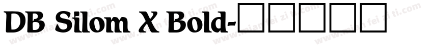 DB Silom X Bold字体转换